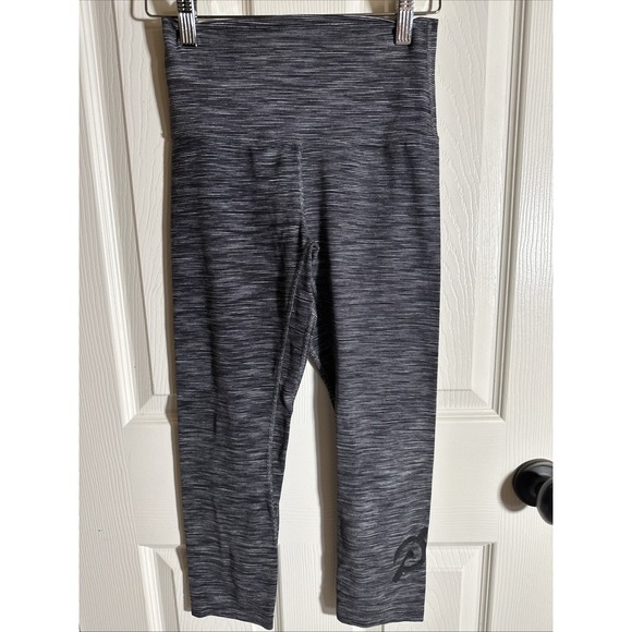 Lululemon X Peloton Align Crop 21" Wee Are From Space Dark Carbon Ice Grey sz 4 - Picture 1 of 5